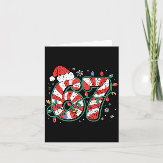 Carte Candy Cane 67 Funny Christmas 67 Six Seven Candy C (Devant)