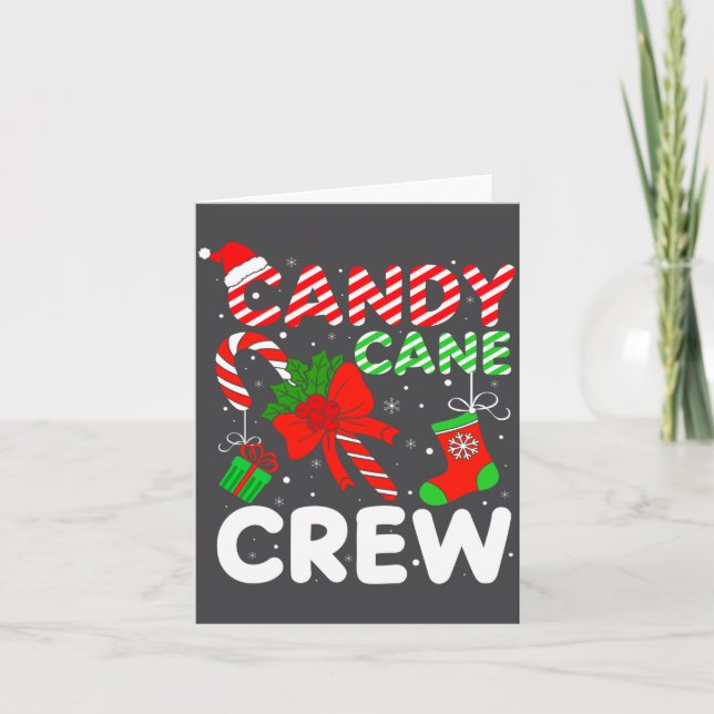 Carte Candy Cane Crew Christmas Funny Xmas Matching Fami (Devant)
