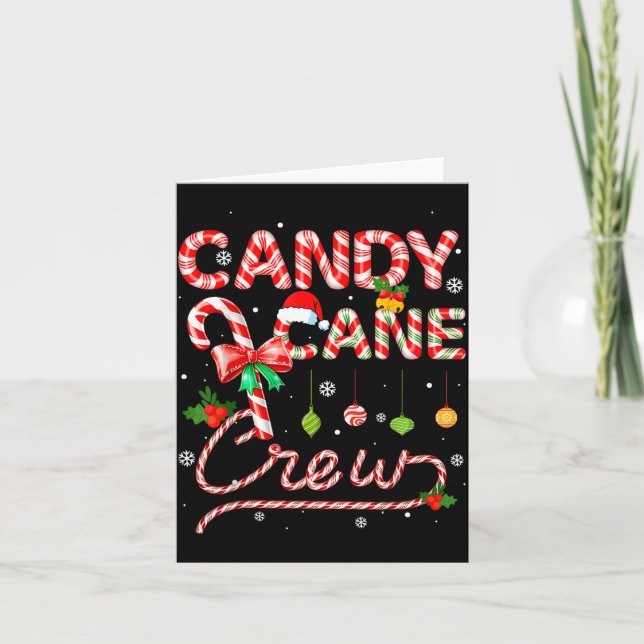 Carte Candy Cane Crew Xmas Adult Men Women Kids Christma (Devant)