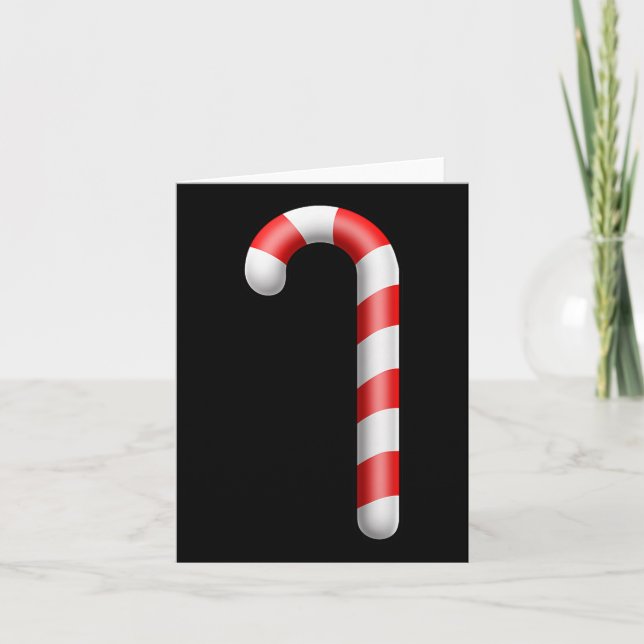 Carte Candy Cane Merry Christmas Lights Cute Santa Hat P (Devant)