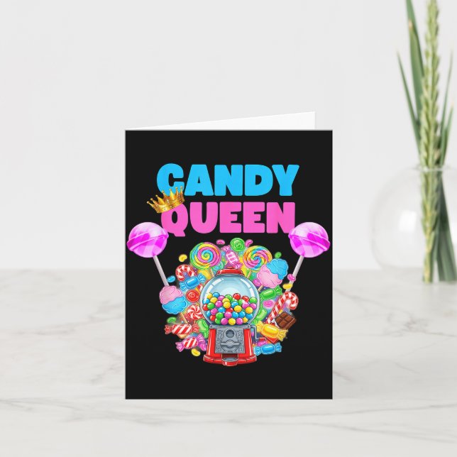 Carte Candy Queen Shirt Funny Lollip Candy Lover Humor  (Devant)