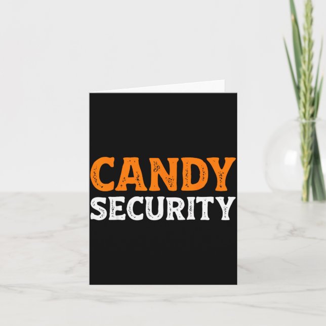 Carte Candy Security Funny Easy Lazy Halloween Dad Mom P (Devant)