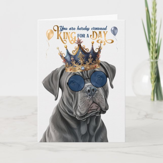 Carte Cane Corso Chien King pour la journée drôle Annive (Devant)