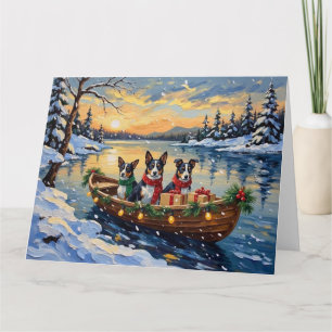 Carte Cane Corso Noël Bateau Fêtes
