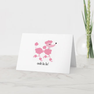 Carte caniche rose