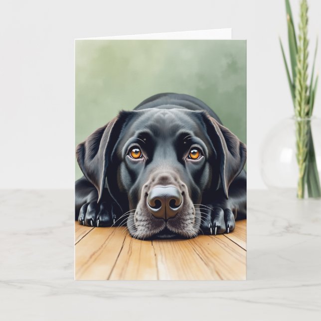 Carte canine douce pour la fête des pères (Devant)