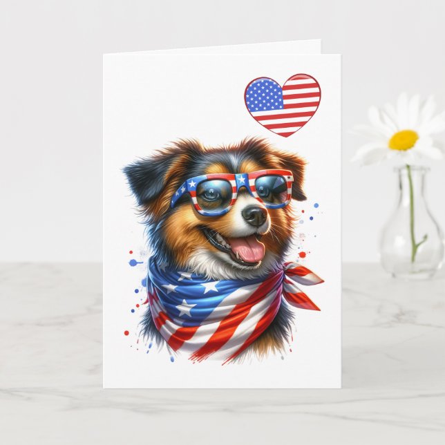 Carte Canine Patriotique (Petite plante)