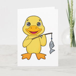 Carte Canne à pêche de pêcheur de canard