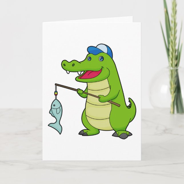 Carte Canne à pêche pour pêcheur de crocodiles (Devant)