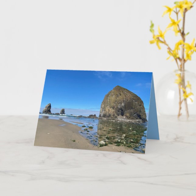 Carte Cannon Beach Oregon Haystack Rock (Fleur jaune)