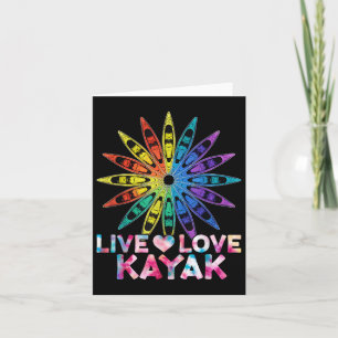 Carte Canoë Bateau Paddle Sport Kayaker Live Love Kayak