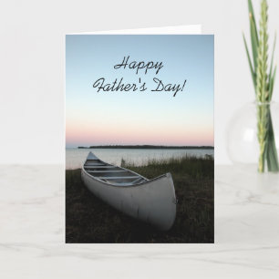 Carte Canoë sur la Fête des pères de plage