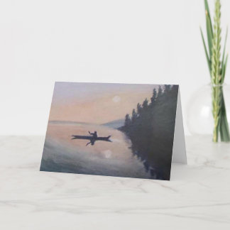 Carte Canoë sur un lac paisible