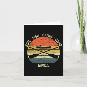 Carte Canoë vintage Bwca Randonnée Extérieure Poisson Ca