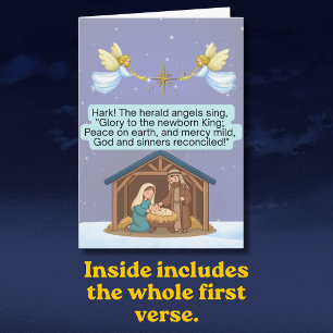 Carte Cantique de Noël Hark The Herald Angels Sing