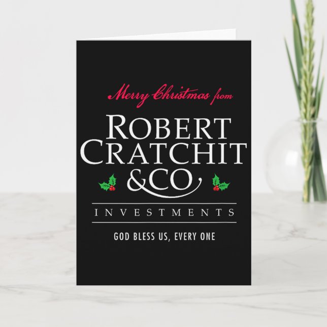 Carte Cantique de Noël Robert Bob Cratchit Ebenezer Scro (Devant)