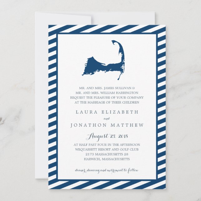Carte Cape Cod | MARIAGE (Devant)