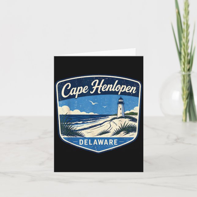 Carte Cape Henlopen Delaware phare plage océan (Devant)