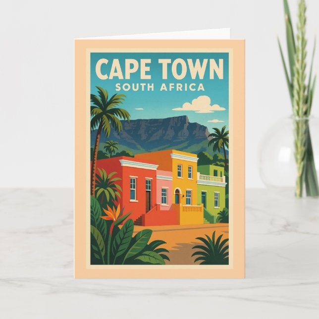 Carte Cape Town, South Africa travel poster, (Devant)