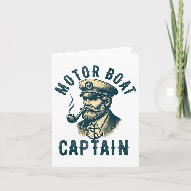 Carte Capitaine De Bateau À Moteur Pour Propriétaire De  (Devant)