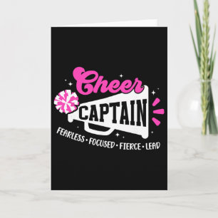 Carte Capitaine de pom-pom girls sans peur concentré fér