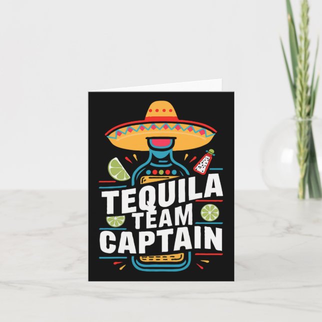 Carte Capitaine d'équipe de tequila Cinco De Mayo Fête F (Devant)