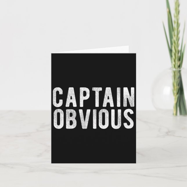 Carte Capitaine Évident Phrase Drôle Dicton Expression D (Devant)