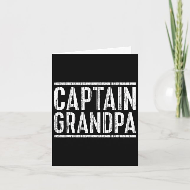 Carte Capitaine Grandpa Shirt Hommes Fête des pères Bate (Devant)