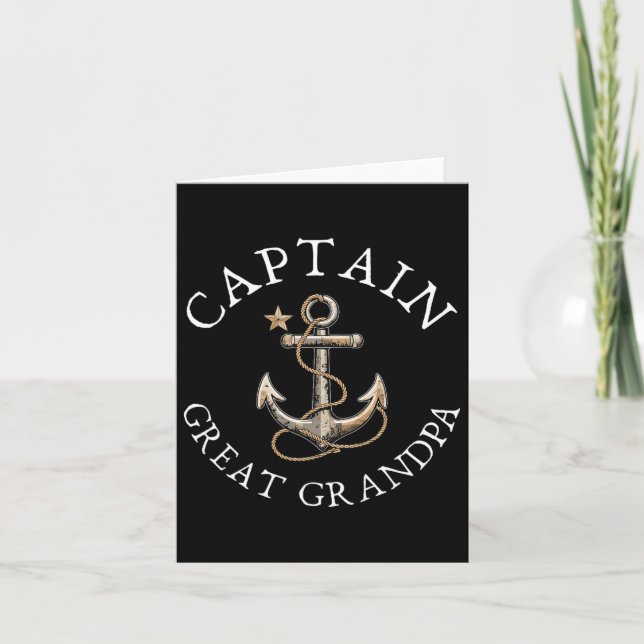Carte Capitaine Great Grand-pa Bateau Voilier Vintage (Devant)