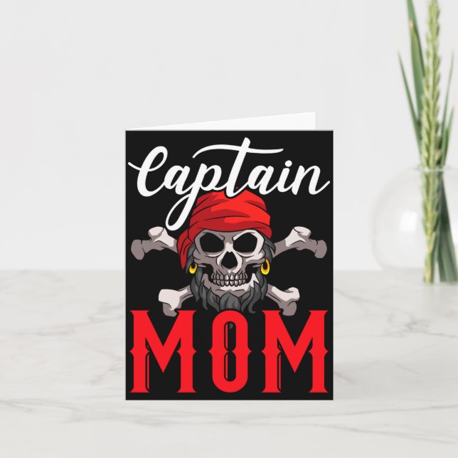 Carte Capitaine maman maman pirate amant performance  (Devant)