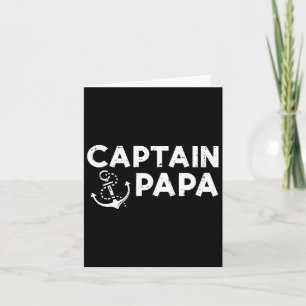 Carte Capitaine Papa Bateau Propriétaire Famille Fête de
