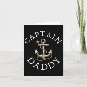 Carte Capitaine Papa Bateau Voile Navigation Ancre Vinta