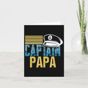 Carte Capitaine Papa - Capitaine de voile Casquette - Ba