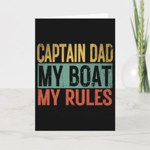 Carte Capitaine Papa Mon Bateau Mes Règles Drôle Rétro Y