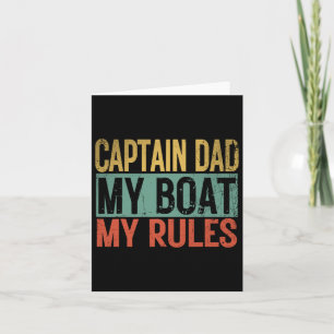 Carte Capitaine Papa Mon Bateau Mes Règles Drôle Retro Y