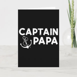 Carte Capitaine Papa propriétaire de bateau Famille Fête