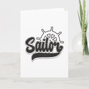 Carte Capitaine Sailor Bateau de mer Voile drôle Cadeau