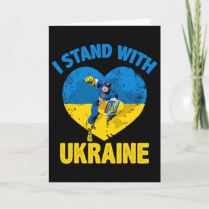 Carte Capitaine Ukraine Soutien Drapeau Ukrainien Je Sui