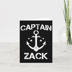 Carte Capitaine Zack Funny Anniversaire Nom Personnalisé