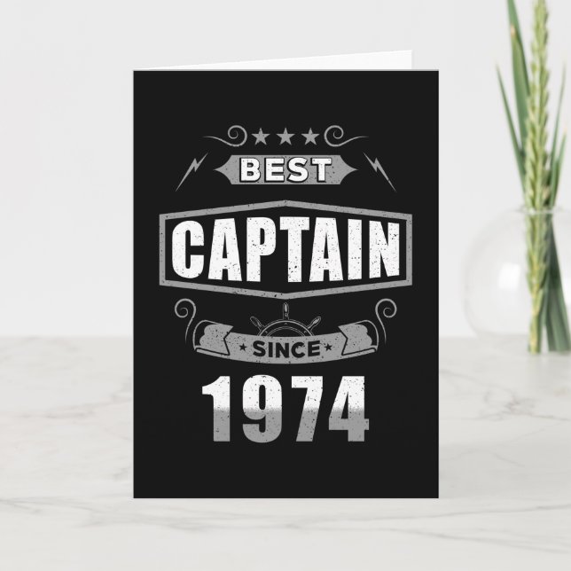 Carte Capitaine's Anniversaire meilleur capitaine depuis (Devant)