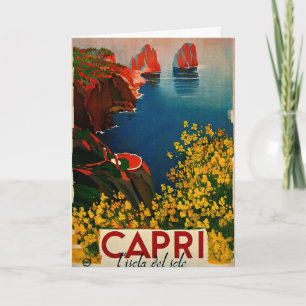 Carte Capri Vintage L'Isola del Sole Italie