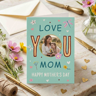 Carte Capricieux Sarcelle Photo Amour Toi Maman Fête des