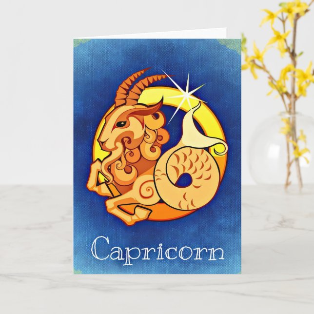 Carte Capricorne (Fleur jaune)