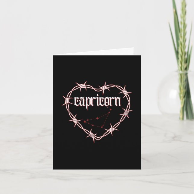 Carte Capricorne Constellation gothique sombre Edgy Anni (Devant)