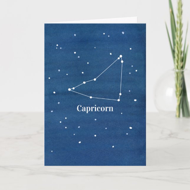 Carte Capricorne Constellation Joyeux anniversaire (Devant)
