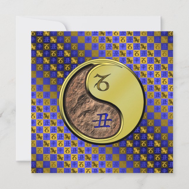 Carte Capricorne & Ox métallique (Devant)