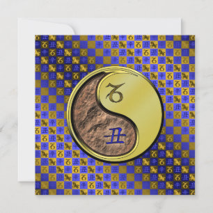 Carte Capricorne & Ox métallique