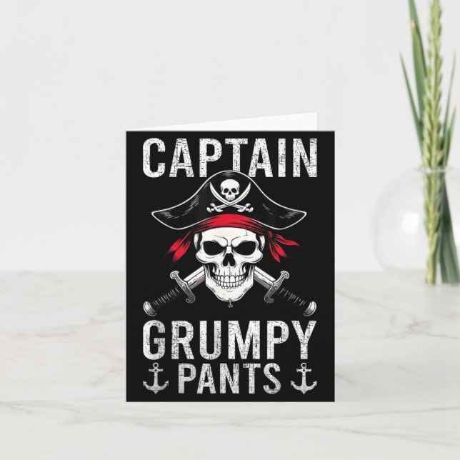 Carte Captain Mpy Pants Rate Humor Skull Graphic  (Devant)
