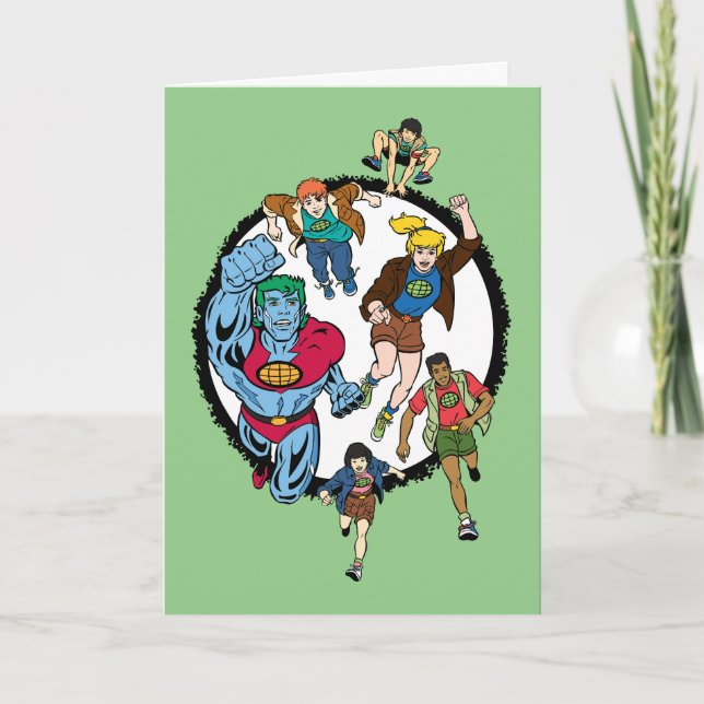 Carte Captain Planet et les Planétètres Cercle Graphic (Devant)