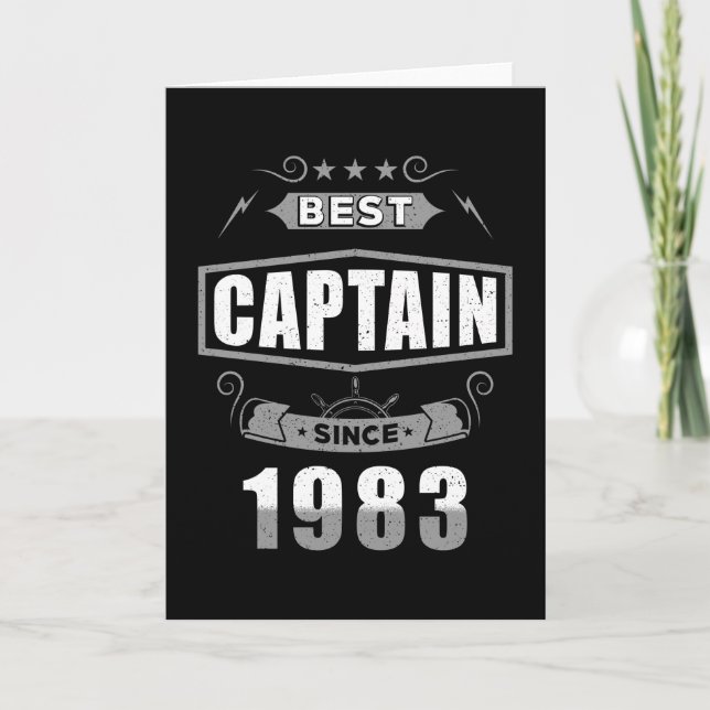 Carte Captain's Birthday Best Captain Since 1983 (Devant)